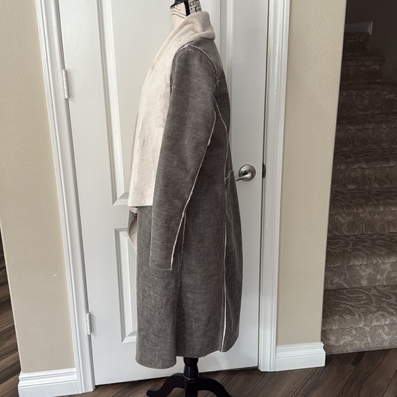 Anthropologie x Amadi Camila Sherpa Gray Coat NWT - Picture 6 of 14